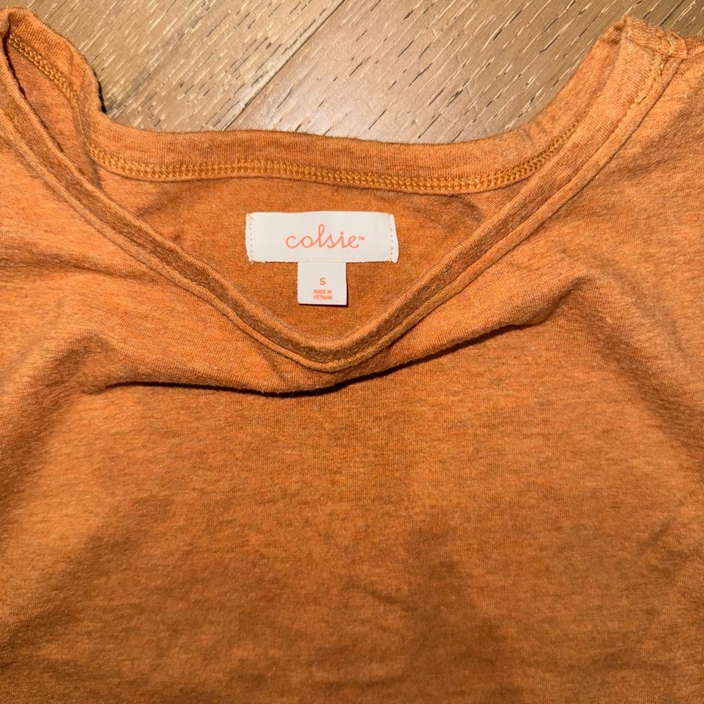 Colsie Orange Ribbed Tank & Short Sleep Set - Picture 2 of 3